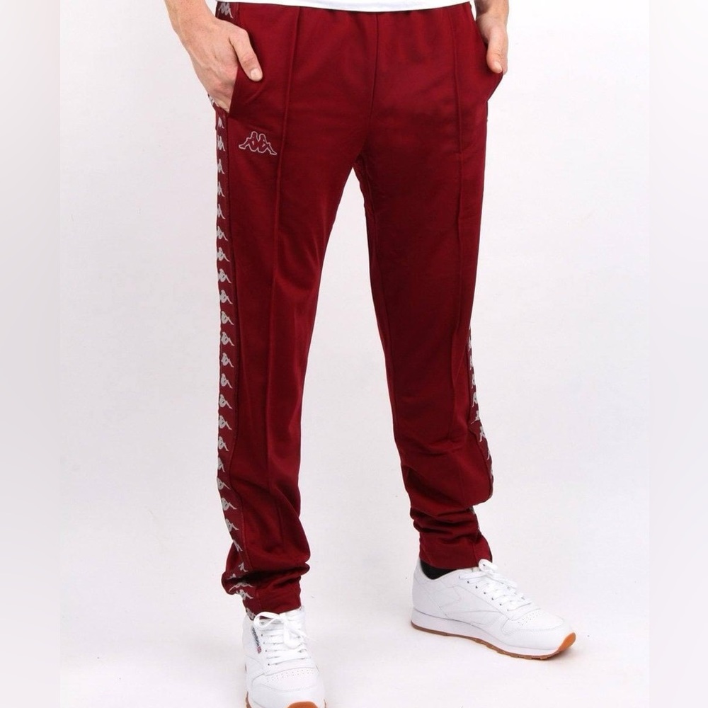 (see photos) burgundy kappa joggers